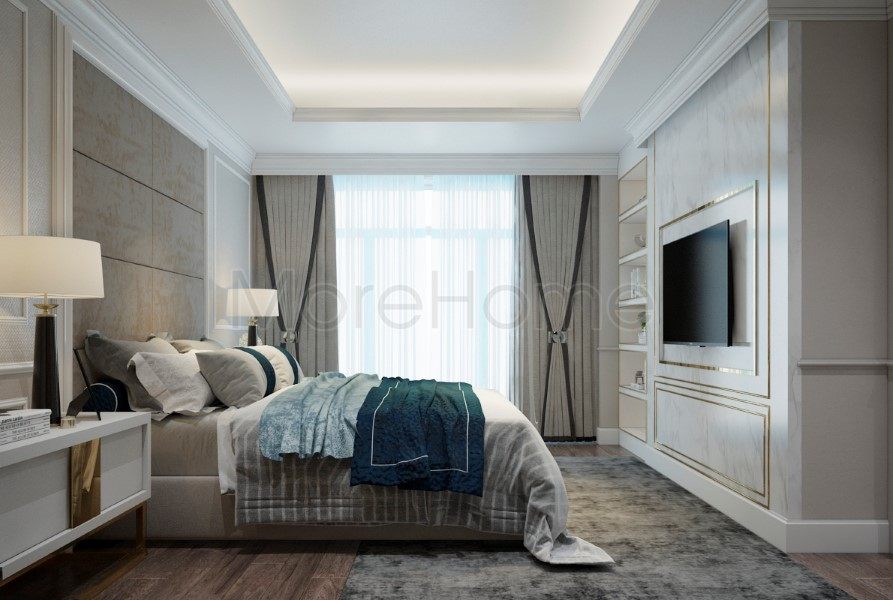 Thiết kế nội thất phòng ngủ Master căn hộ Vinhomes Central Park Tân Cảng